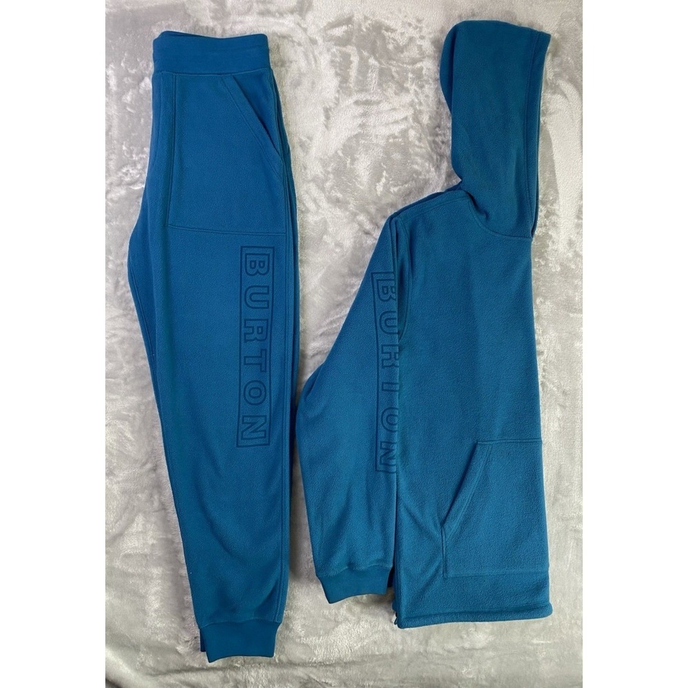 Burton Westmate Fleece Hoodie w/ Joggers Snowboarding Set Men's Large Lyons Blue